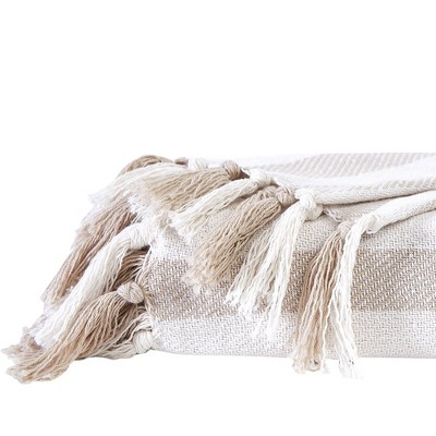 Southshore Fine Living 100% Cotton lightweight, breathable Stripe Collection throw blanket