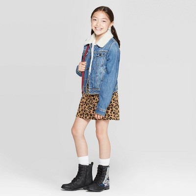 Girls' Jean Jacket - Cat & Jack™ Medium Wash L