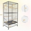 Extra Large Metal Bird Cage with Rolling Stand and Storage Shelf - Spacious Parrot Cage for Parakeets, Cockatiels, Conures, Lovebirds, Budgies - 2 of 4