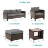 Sonkuki 6-Piece Patio Conversation Set with Side Table - 3 of 4