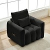 38.2" Teddy Fabric Arm Chair with Pillow,Modern Upholstered Accent Chair,Soft Lounge Seat for Living Room,Bedroom,Apartment-Baofuwish - 2 of 4