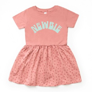 The Juniper Shop Newbie Infant Dress - 12M - Mauve Spot - 1 of 4