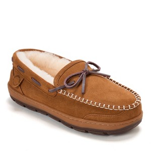 Fireside by Dearfoams Men's Forster Genuine Shearling Moccasin - 1 of 4