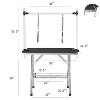 UbMelt Folding Pet Grooming Table with Adjustable Arms,Nooses,Mesh Tray for Medium/Large Dogs,Black - 3 of 4