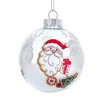 Kurt Adler 80MM Gingerbread, Snowman and Santa Glass Ball Ornaments, 6-Piece Set - 4 of 4
