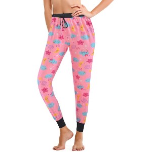 JEFFRICO Pajama Pants For Women Soft Comfy Drawstring Jogger Pajama Pants Sleepwear - 1 of 4