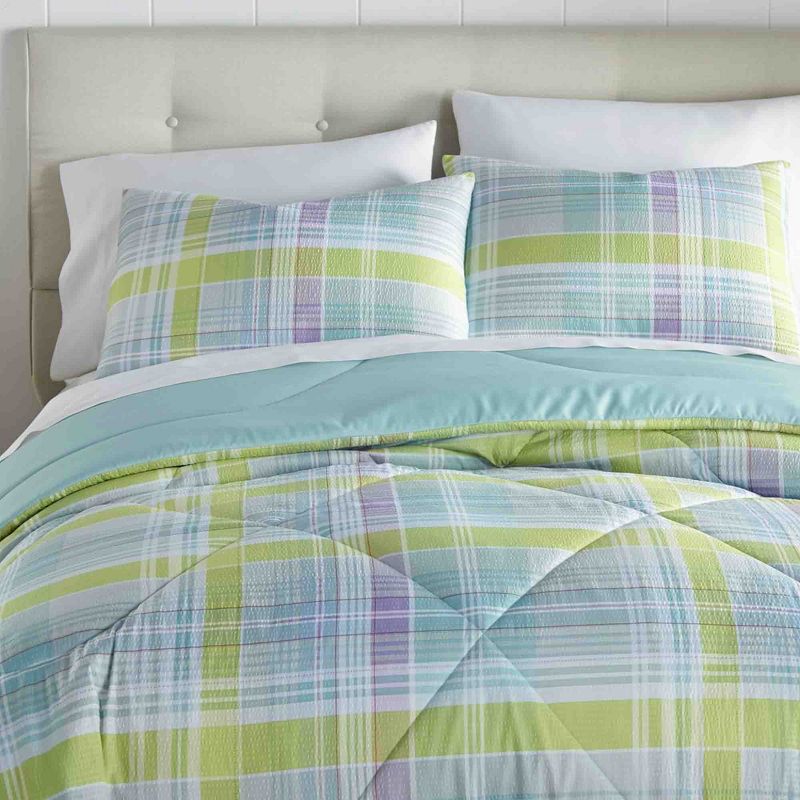 Seersucker Polyester Comforter Set Sailor Stripe by Shavel Home Products, 2 of 4