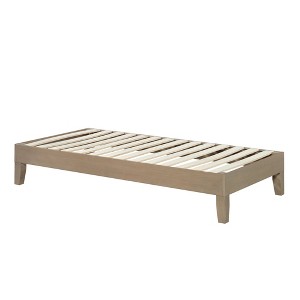 Sauder Cannery Bridge Solid Wood Platform Bed Lintel Oak - 1 of 4