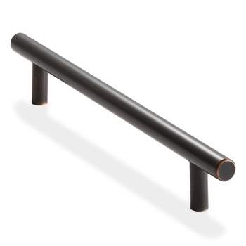 Cauldham Solid Stainless Steel Euro Cabinet Pull Oil Rubbed Bronze (7-1/2" Hole Centers) - 10 Pack