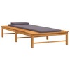 vidaXL Sun Lounger Dark Grey Solid Acacia wood Standard - 4 of 4