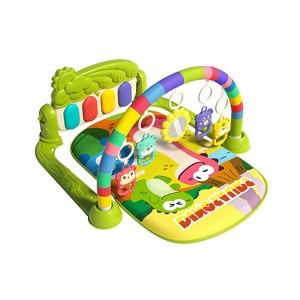 Babyluv 2 In 1 Baby Gym Play Mat Tummy Time Mat Musical Activity Center with 5 Rattle Toys 422 Melodies for 0-12 Months Old - 1 of 4