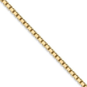 Black Bow Jewelry 2.5mm, 14k Yellow Gold, Solid Box Chain Necklace - 1 of 4