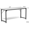 FONTOI Modern Study Desk with Storage and Hook Compact Writing Table Ergonomic Computer Desk for Small Areas Bedroom, White, 62.99"*23.62"*29.8" - 3 of 4