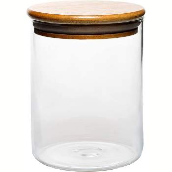 Amici Home Stockholm Glass Round Canister, Food Safe, Push Top Lid With  Gasket, Airtight, For Storage, Dry Goods Container, 36 Oz. : Target