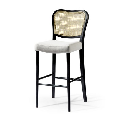 Maven Lane Vera High Back Fabric Bar Height Bar Stool