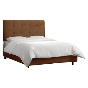 Dolce Microsuede Bed - Premier Chocolate - California King - Skyline Furniture , Premier Brown