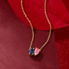 Pure Collection by Ross-Simons 0.30 ct. t.w. Blue and Pink Sapphire Toi Et Moi Necklace in 14kt Yellow Gold Size 16 - 3 of 4