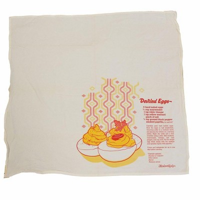 Crowded Coop, LLC Flour Sack 30"x30" Kitchen Towel - Deviled Eggs