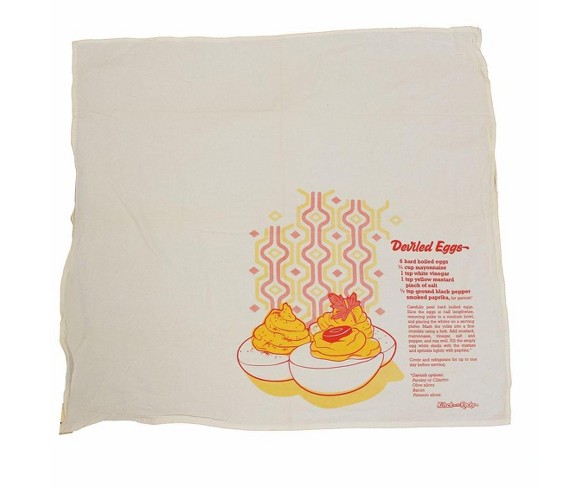 Crowded Coop, LLC Flour Sack 30"x30" Kitchen Towel - Deviled Eggs