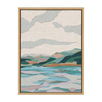 Natural Landscape Canvas Print with Wooden Frame, 18 x 24