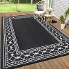 Outdoor Rug - Waterproof Picnic Mat, Non-Slip Camping Carpet for Beach, RV (Black) - 2 of 4