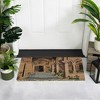 Northlight Natural Coir Brown and Green Italian Patio Design Doormat 18" x 30" - 3 of 4