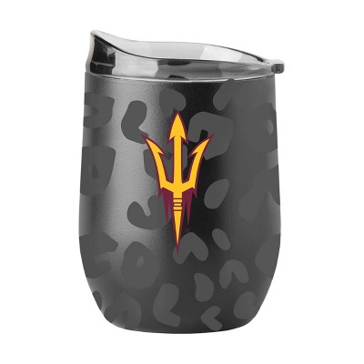 NCAA Arizona State Sun Devils 16oz Black Leopard Stainless Steel Wine Tumbler