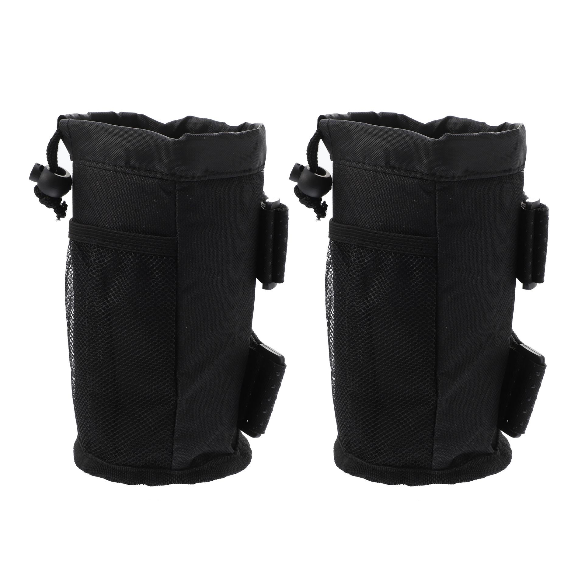 Unique Bargains Bike Cup Holder Water Bottle Holder for Wheelchair ATV Mountain Bike Scooter 7.09''x 3.54'' 2 Pcs Black