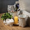 Sullivans Glazed White Decorative Bunny Planter 5"H White - 3 of 4