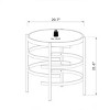 NicBex Modern 20.67" Small Round Coffee Table,Side Table with Burned Stone Top,Pandora End Table for Bedroom,Living Room Furniture,Golden - 3 of 4