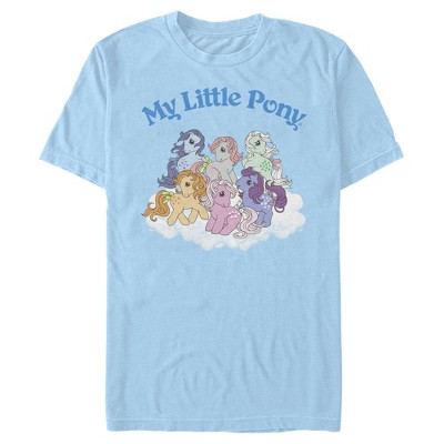 My Little Pony Mens My Little Pony Horses Slim Fit Short Sleeve Crew Graphic Tee - Blue Medium