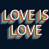 Adult Design By Humans Retro Love Is Love Pride By DudleyjazT-Shirt - image 2 of 2