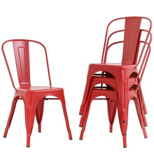 BestMassage Metal Dining Chairs Metal Chair for Indoor Outdoor Chairs Perfect for Restaurants - 1 of 4