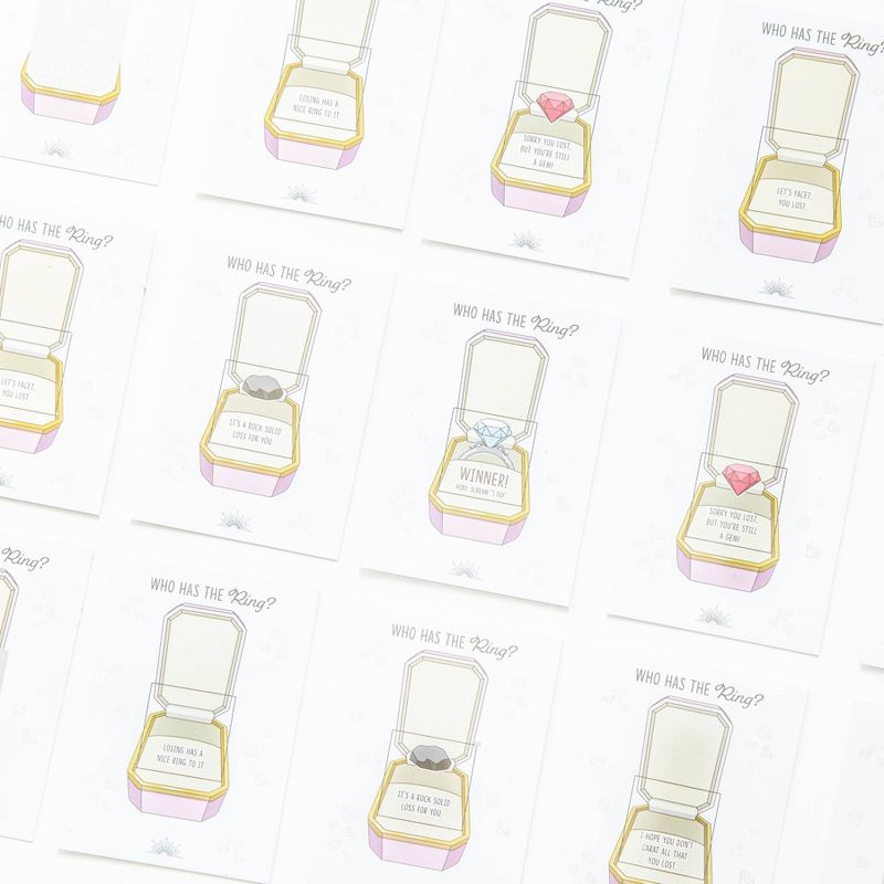 Cotier Brand 30ct &#39;Who Has The Ring?&#39; Bridal Shower &#38; Engagement Party Scratch Off Game Cards, 5 of 11