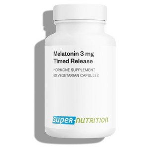 SuperSmart Melatonin 3mg (Timed Release) - Natural & Restful Sleep - Jet Lag & Night Shifts Work | Non-GMO & Gluten Free - 60 Tablets - 1 of 4