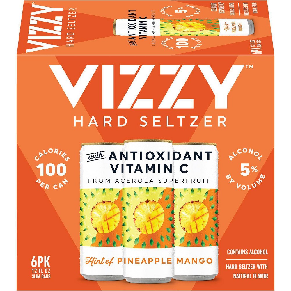 UPC 034100012335 - Vizzy Pineapple Mango Hard Seltzer - 6pk/12 fl oz ...