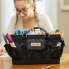 Everything Mary Deluxe Store & Tote Craft Organizer, Black & White Floral - 4 of 4