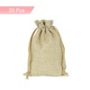 Unique Bargains Cotton Linen Burlap Bags with Drawstring 20 Pcs - 3 of 4