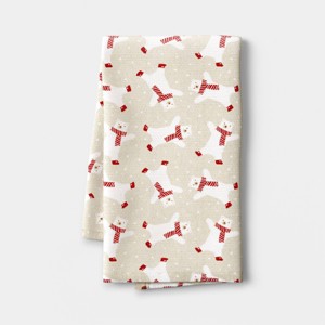 Christmas Polar Bear Cotton Kitchen Towel - Wondershop™ - 1 of 3