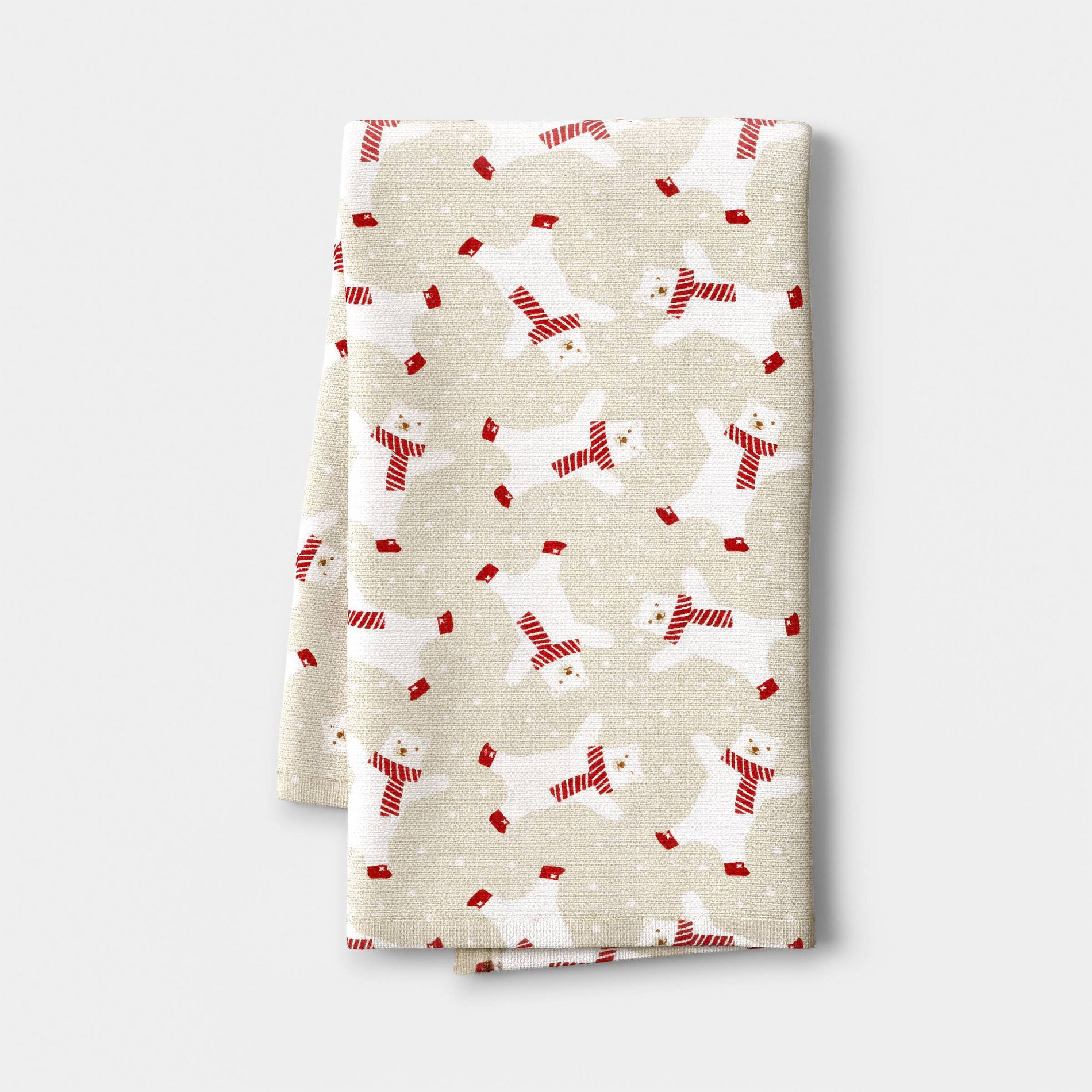 Christmas Polar Bear Cotton Kitchen Towel - Wondershop™