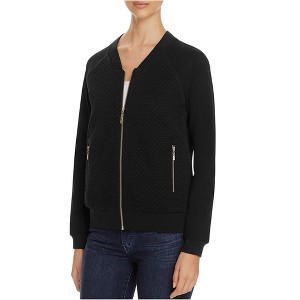 Finity Womens Quilted Knit Bomber Jacket - 1 of 1