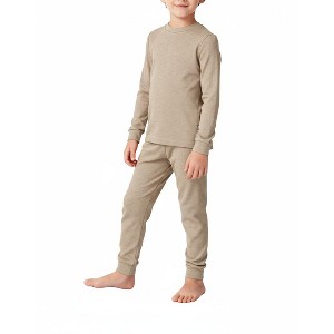 City Threads Boys USA-Made Soft & Cozy Thermal Long Johns 2-Piece Set - Warm Base Layer & Loungewear - 1 of 4