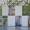 Ridstar 74.25 in. H Large Outdoor Lockable Storage Cabinet for Backyard, Patio & Garden-Ivory White - 4 of 4