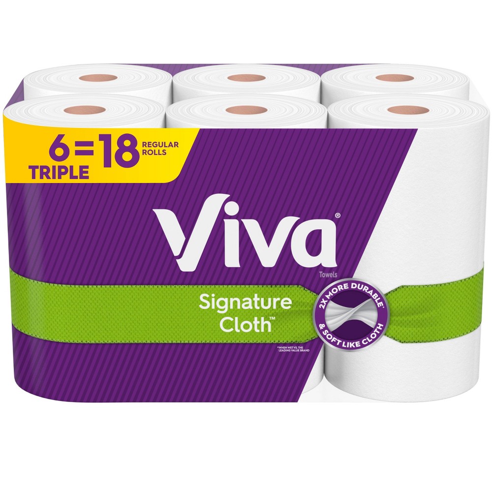 Viva Signature Cloth Choose-A-Sheet Paper Towels - 6 Triple Rolls