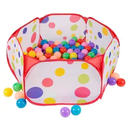 Toy Time Kids Popup 6-Sided Ball Pit With 200 Balls
