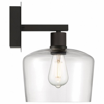Port Nine Matte Black 12" Dimmable LED Wall Sconce