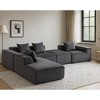 Resenkos Modular Sofa Set, Flexible Sectional Couch, Perfect for Living Room, Space-Saving & Comfortable, Corduroy, Beige - 3 of 4
