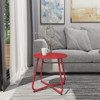 GRANDPATIO Designs Steel Patio Side Table, Weather Resistant Outdoor Round End Table - 3 of 4