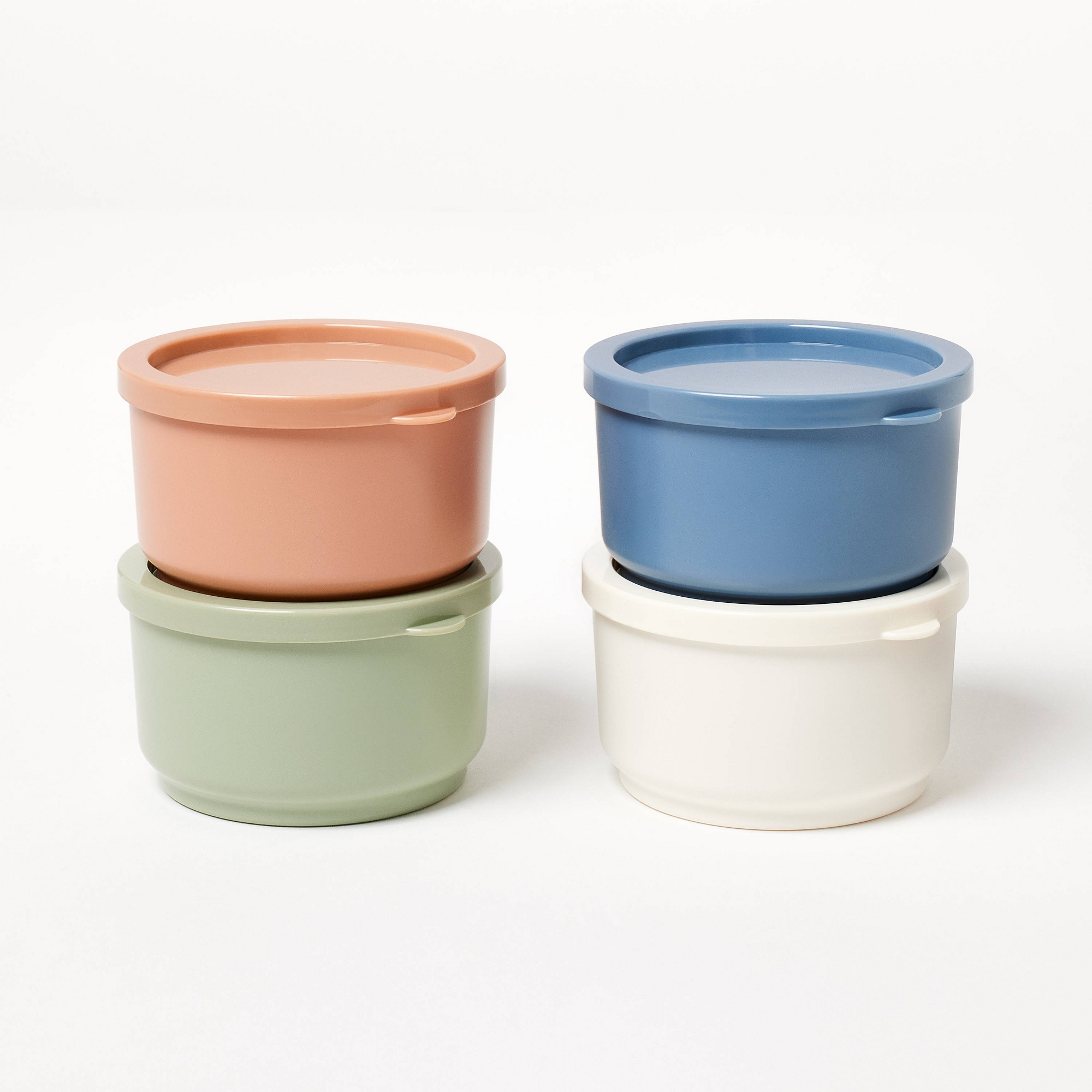4pc Plastic Condiment/Snack Container Set - Figmint™