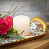 2.25"H Sullivans Floral Long Metal Serving Tray, Multicolored - 3 of 4